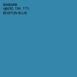 #3486AB - Boston Blue Color Image