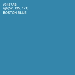 #3487AB - Boston Blue Color Image