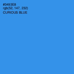 #3493E8 - Curious Blue Color Image
