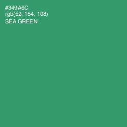 #349A6C - Sea Green Color Image