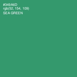 #349A6D - Sea Green Color Image