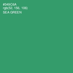 #349C6A - Sea Green Color Image