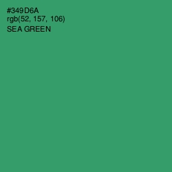 #349D6A - Sea Green Color Image