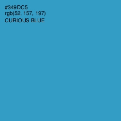 #349DC5 - Curious Blue Color Image