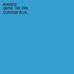 #349ECE - Curious Blue Color Image