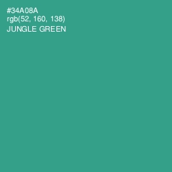 #34A08A - Jungle Green Color Image