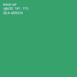 #34A16F - Sea Green Color Image