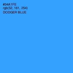 #34A1FE - Dodger Blue Color Image