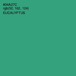 #34A27C - Eucalyptus Color Image