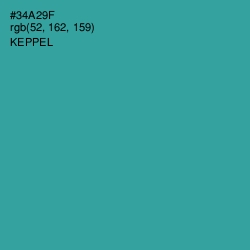 #34A29F - Keppel Color Image