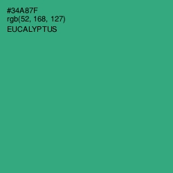 #34A87F - Eucalyptus Color Image