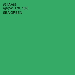 #34AA66 - Sea Green Color Image