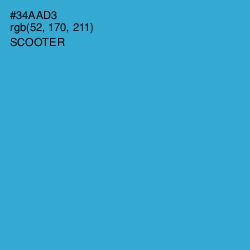 #34AAD3 - Scooter Color Image