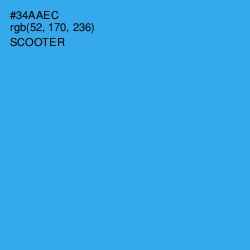 #34AAEC - Scooter Color Image