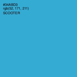 #34ABD3 - Scooter Color Image
