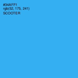 #34AFF1 - Scooter Color Image