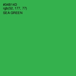 #34B14D - Sea Green Color Image