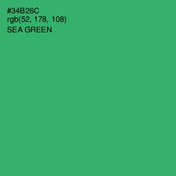 #34B26C - Sea Green Color Image