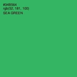 #34B564 - Sea Green Color Image