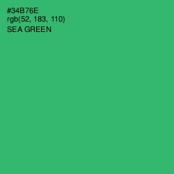 #34B76E - Sea Green Color Image