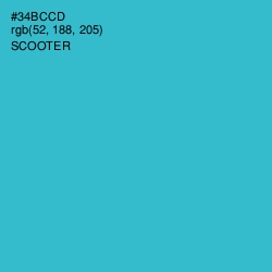 #34BCCD - Scooter Color Image