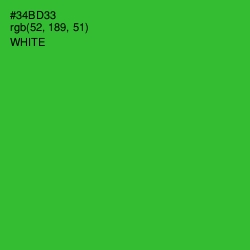 #34BD33 - Forest Green Color Image