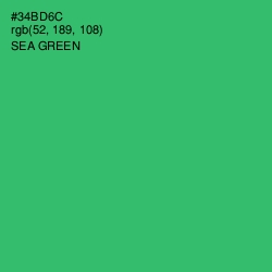 #34BD6C - Sea Green Color Image