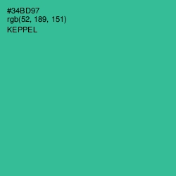 #34BD97 - Keppel Color Image