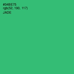 #34BE75 - Jade Color Image