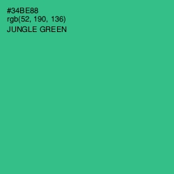 #34BE88 - Jungle Green Color Image