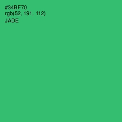 #34BF70 - Jade Color Image