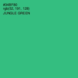 #34BF80 - Jungle Green Color Image