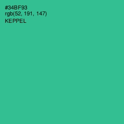 #34BF93 - Keppel Color Image