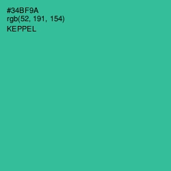 #34BF9A - Keppel Color Image