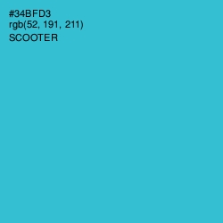#34BFD3 - Scooter Color Image