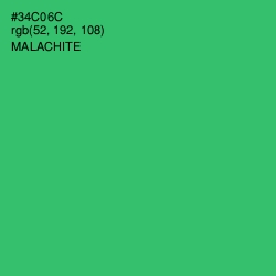 #34C06C - Malachite Color Image