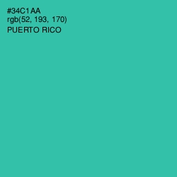 #34C1AA - Puerto Rico Color Image