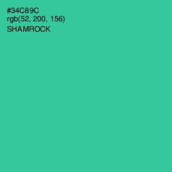 #34C89C - Shamrock Color Image
