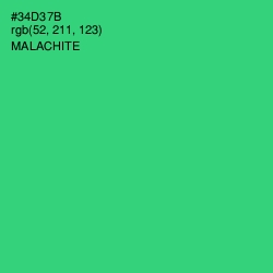 #34D37B - Malachite Color Image