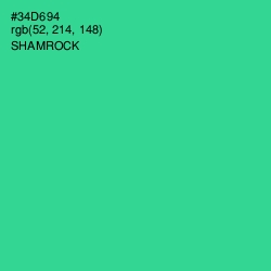 #34D694 - Shamrock Color Image