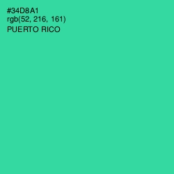 #34D8A1 - Puerto Rico Color Image