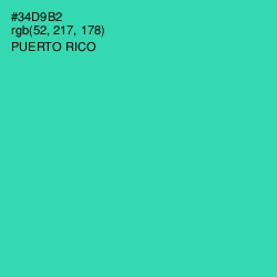 #34D9B2 - Puerto Rico Color Image