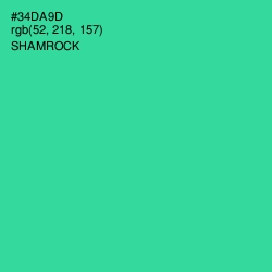 #34DA9D - Shamrock Color Image