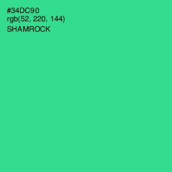 #34DC90 - Shamrock Color Image