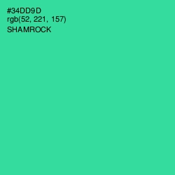 #34DD9D - Shamrock Color Image