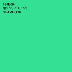 #34E094 - Shamrock Color Image