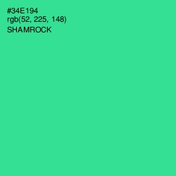 #34E194 - Shamrock Color Image