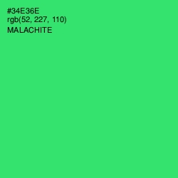 #34E36E - Malachite Color Image