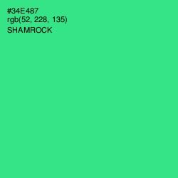 #34E487 - Shamrock Color Image