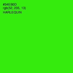 #34EB0D - Harlequin Color Image